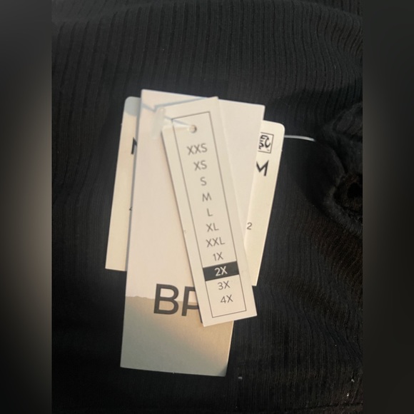 BP Ruched Cami Black Minidress Size 2X NWT - Picture 7 of 12